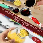 Magnetic Dual Sided Measuring Spoons w/ Leveler Stainless Kitchen Tool -Set of 9